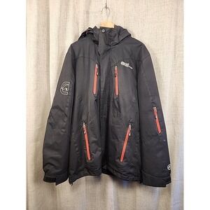 Ecko Function Fleece Lined Winter Jacket Men's‎ Size XL Parka Black Detachable